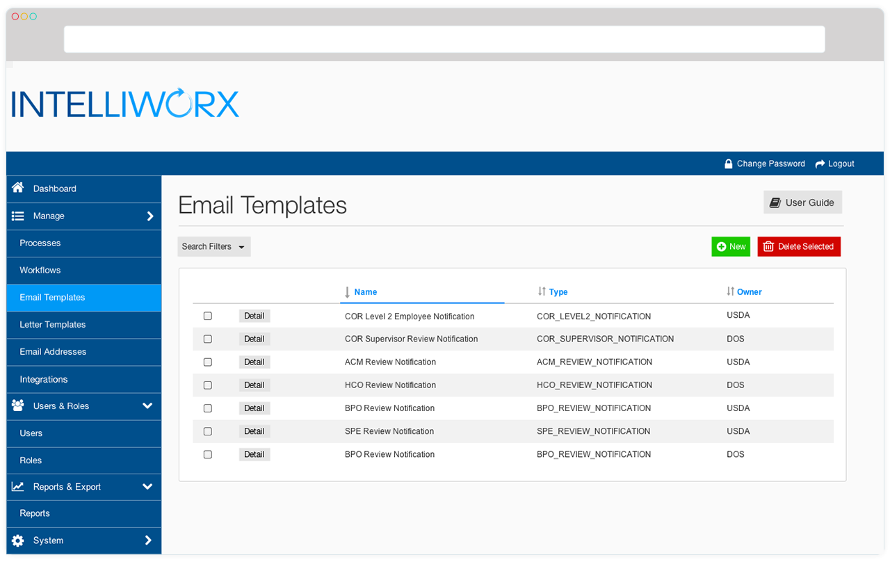 Intuitive Engagement Email Template in the Intelliworx Platform Intuitive Engagement Intelliworx Email Template Feature