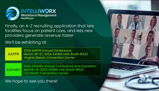 Intelliworx to Showcase Workforce Management Software at AAPPR and ASHHRA Healthcare Conferences 