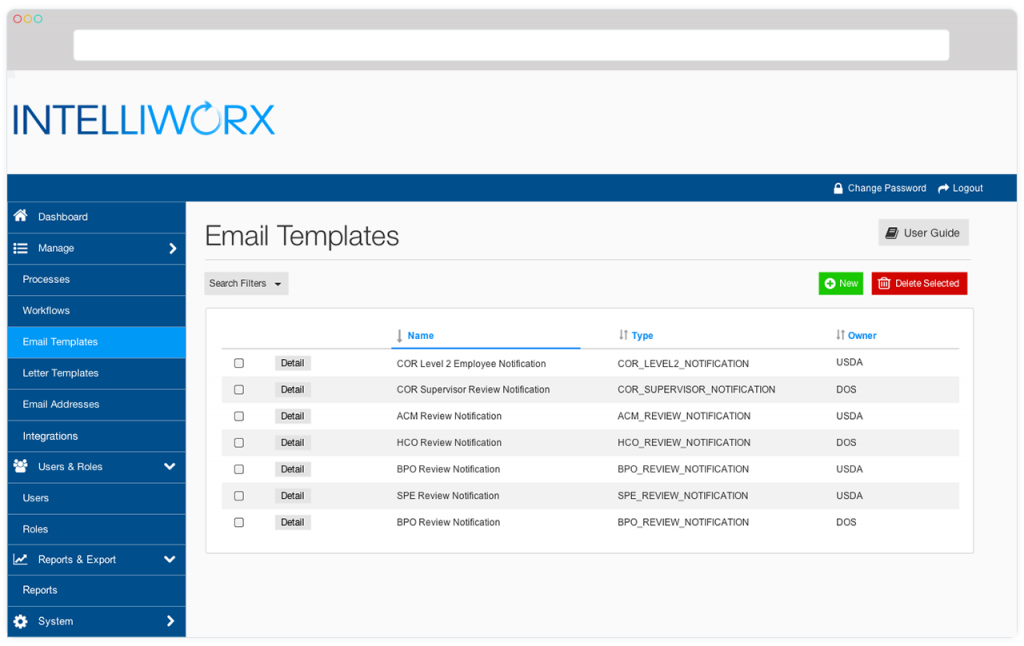 Intuitive Engagement - Intelliworx Email Template Feature