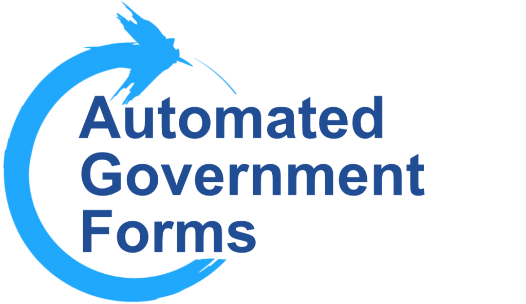 Automated Government Forms with large O arrow in circle