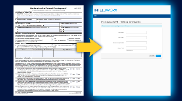 Data Collection - Intelliworx replaces paper and fillable forms with automated intelligent interviews.