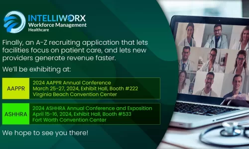 Intelliworx to Showcase Workforce Management Software at AAPPR and ASHHRA Healthcare Conferences 