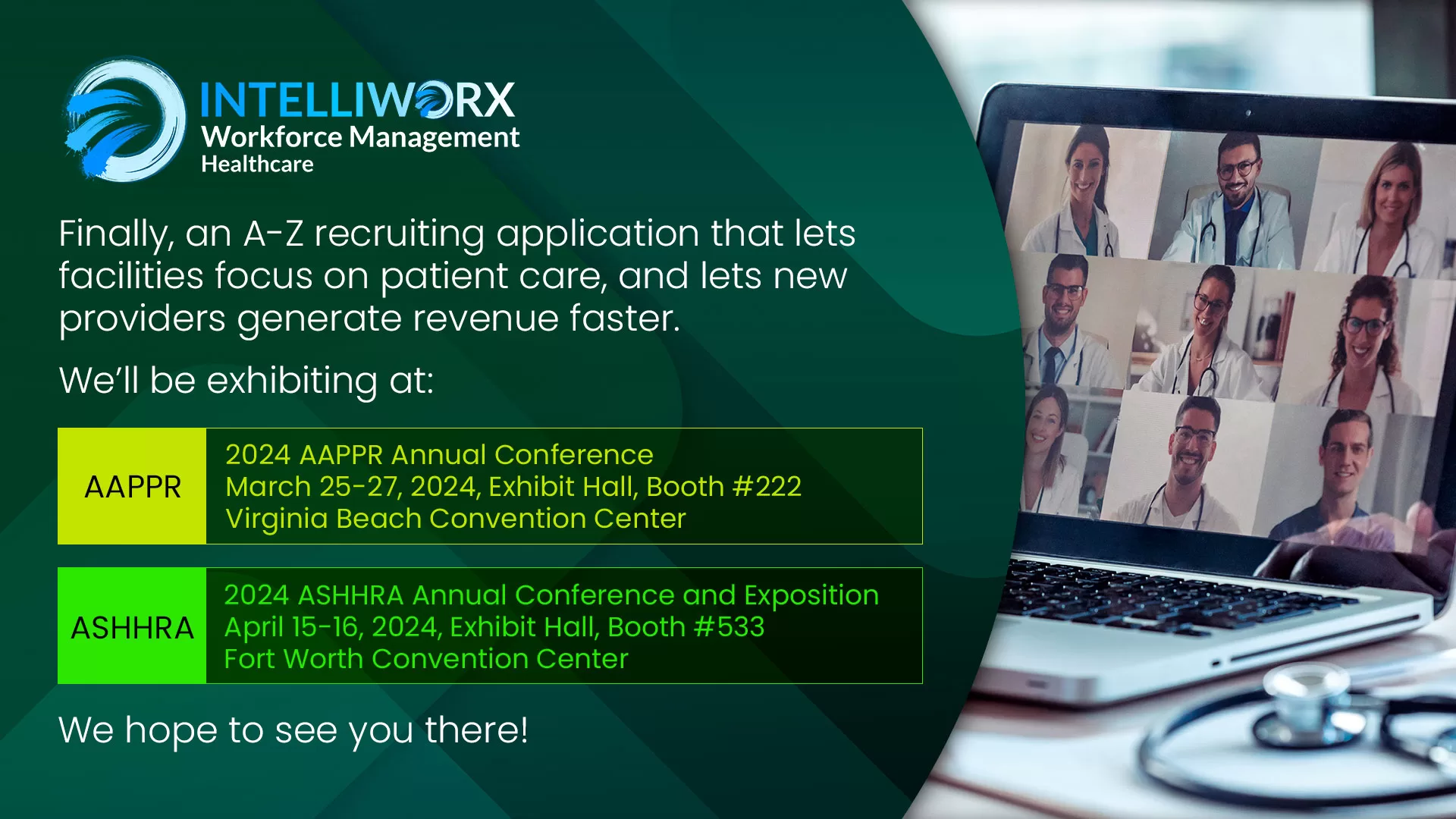 Intelliworx to Showcase Workforce Management Software at AAPPR and ASHHRA Healthcare Conferences 