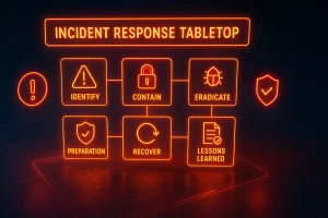 Neon incident response workflow ending in lessons learned, a model for turning government IT project failure into learning